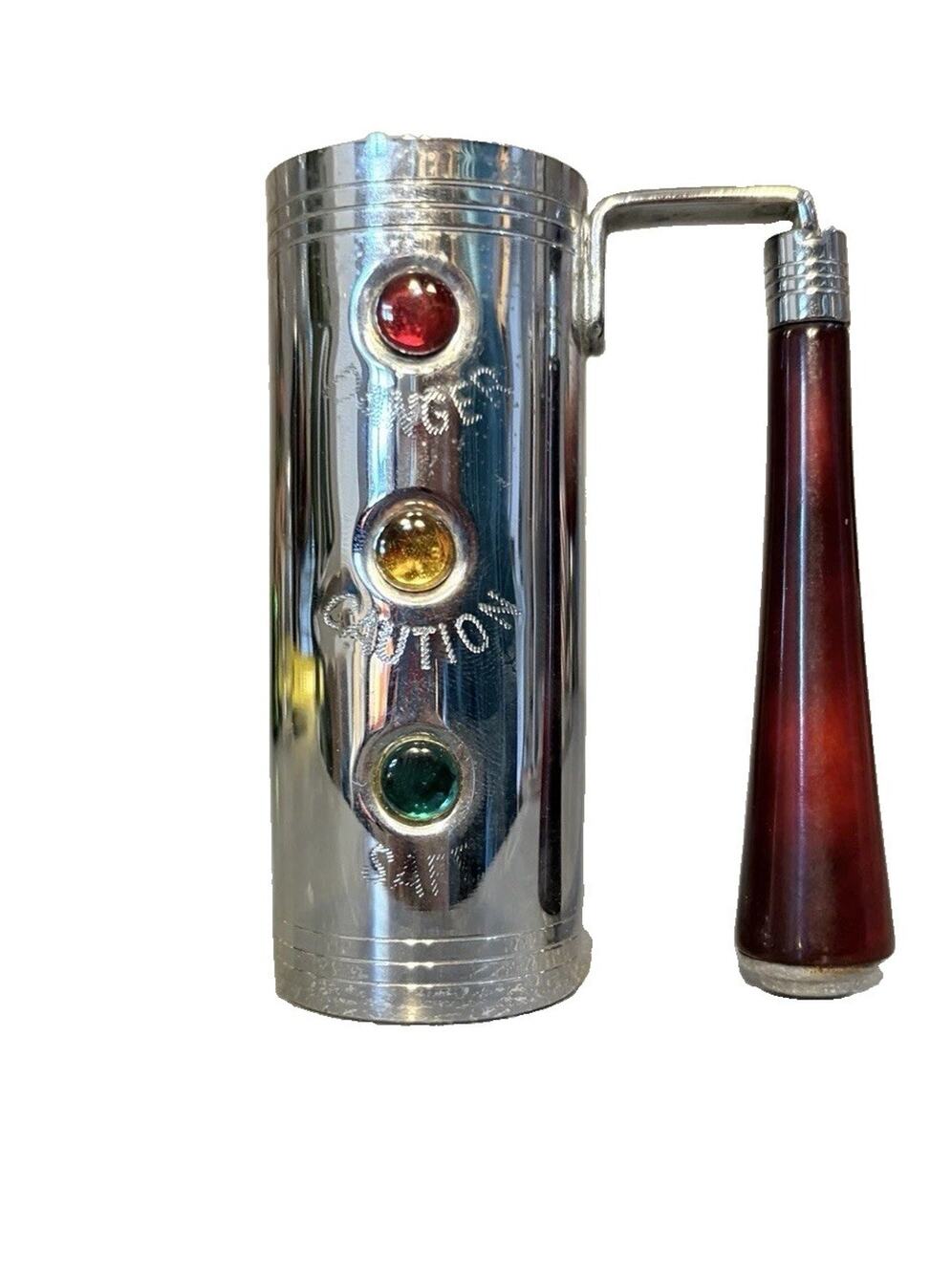 Vintage 1960s Glo-Hill Barmates Stop Light Jigger Cherry Red Bakelite Handle